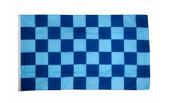 Flagge Karo Blau-Blau