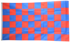 Flagge Karo Blau-Rot