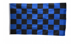 Flagge Karo Blau-Schwarz