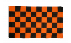 Flagge Karo Schwarz-Orange