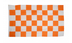 Flagge Karo Weiß-Orange