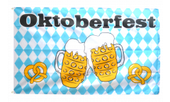 Flagge Oktoberfest Bierkrug und Brezel