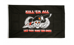Flagge Pirat Kill 'em all