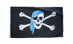 Flagge Pirat mit blauem Kopftuch