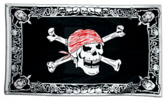 Flagge Pirat mit Rahmen