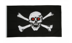 Flagge Pirat mit roten Augen