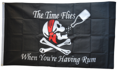 Flagge Pirat The Time Flies When You are Having Rum