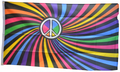 Flagge Regenbogen Peace Swirl