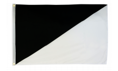 Flagge Schwarz weiß diagonal