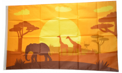 Flagge Tiere Afrikas