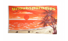 Flagge Urlaubsparadies mit Palmen