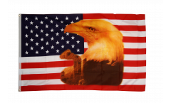 Flagge USA Adler mit Träne