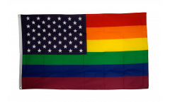 Flagge USA Regenbogen
