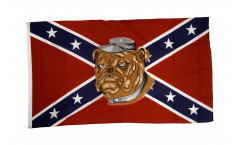 Flagge USA Südstaaten mit Bulldogge