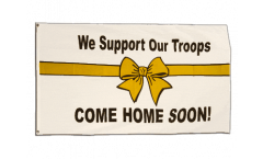 Flagge USA We support our troops come home soon
