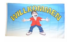 Flagge Willkommen