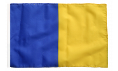 Flagge mit Hohlsaum Blau-Gold