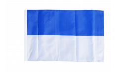 Flagge mit Hohlsaum Blau-Weiß