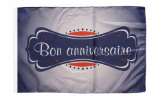 Flagge mit Hohlsaum Bon Anniversaire