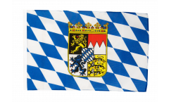 Flagge mit Hohlsaum Deutschland Bayern mit Wappen