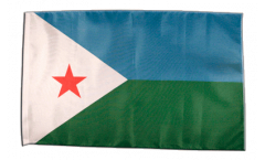 Flagge mit Hohlsaum Dschibuti