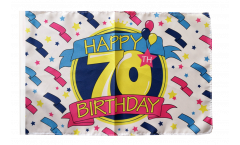 Flagge mit Hohlsaum Happy Birthday 70