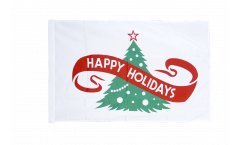 Flagge mit Hohlsaum Happy Holidays