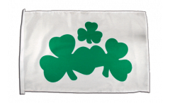 Flagge mit Hohlsaum Irland Shamrock