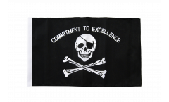 Flagge mit Hohlsaum Pirat Commitment to excellence