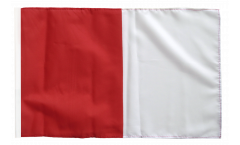 Flagge mit Hohlsaum Rot-Weiß
