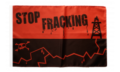 Flagge mit Hohlsaum Stop Fracking