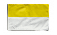 Flagge mit Hohlsaum Streifen gelb-weiß