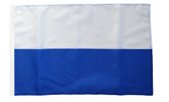 Flagge mit Hohlsaum Streifen weiß-blau