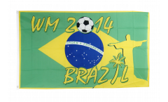 Flagge WM 2014 Brasilien grün