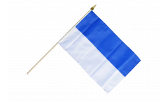 Stockflagge Blau-Weiß