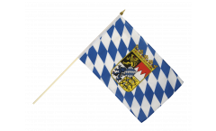 Stockflagge Deutschland Bayern mit Wappen