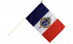 Stockflagge Frankreich mit königlichem Wappen