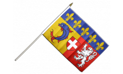 Stockflagge Frankreich Rhône-Alpes