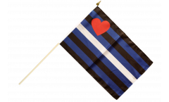 Stockflagge Gay Pride Leather