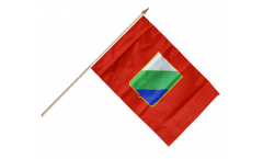 Stockflagge Italien Abruzzen
