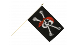 Stockflagge Pirat mit Kopftuch