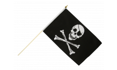Stockflagge Pirat Skull and Bones