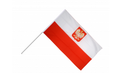 Stockflagge Polen mit Adler