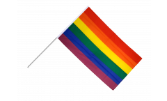 Stockflagge Regenbogen