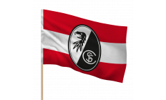 Stockflagge SC Freiburg Streifen