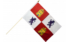 Stockflagge Spanien Kastilien-Leon