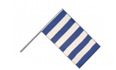 Stockflagge Streifen blau weiß