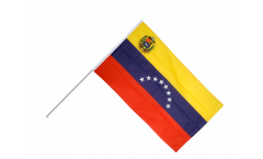 Stockflagge Venezuela 8 Sterne mit Wappen
