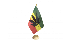 Tischflagge Cannabis Reggae