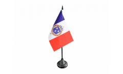 Tischflagge Frankreich mit königlichem Wappen